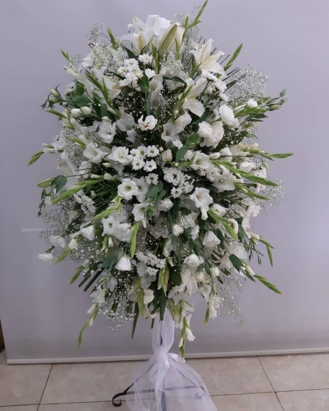 Düğün Çiçeği Beyaz Ferforje